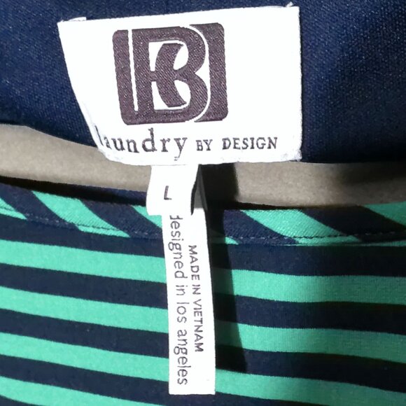 Laundry By Design Blue & Green Horizontal Striped Dress - Picture 4 of 4